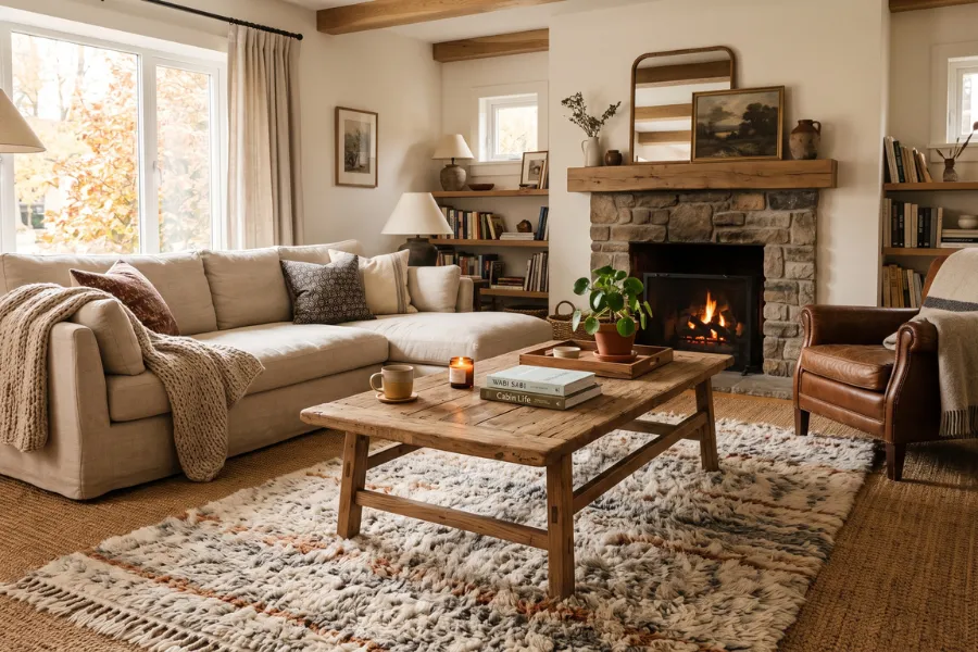 Layered carpet look idea