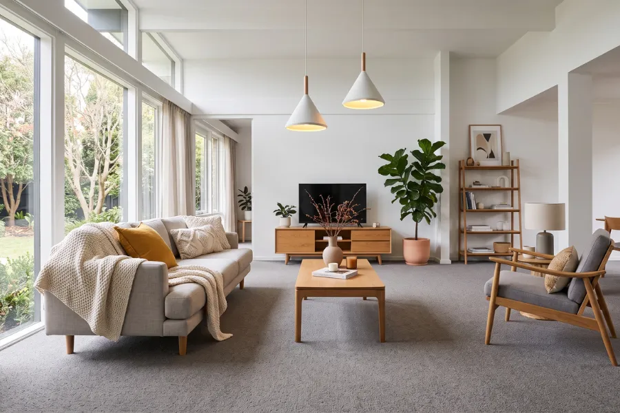 Low pile contemporary carpet
