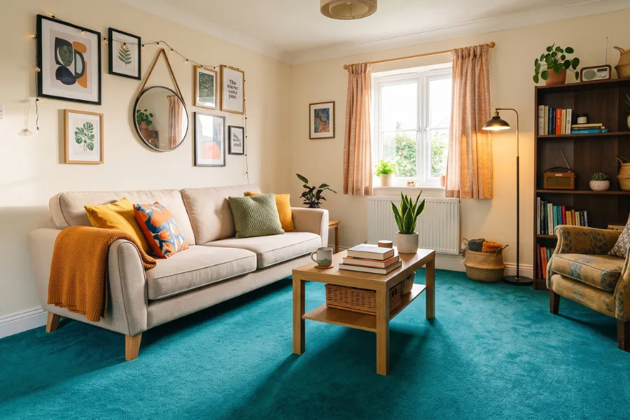 Polyester living room carpet