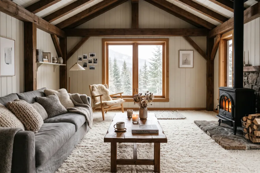 Thick wool living carpet