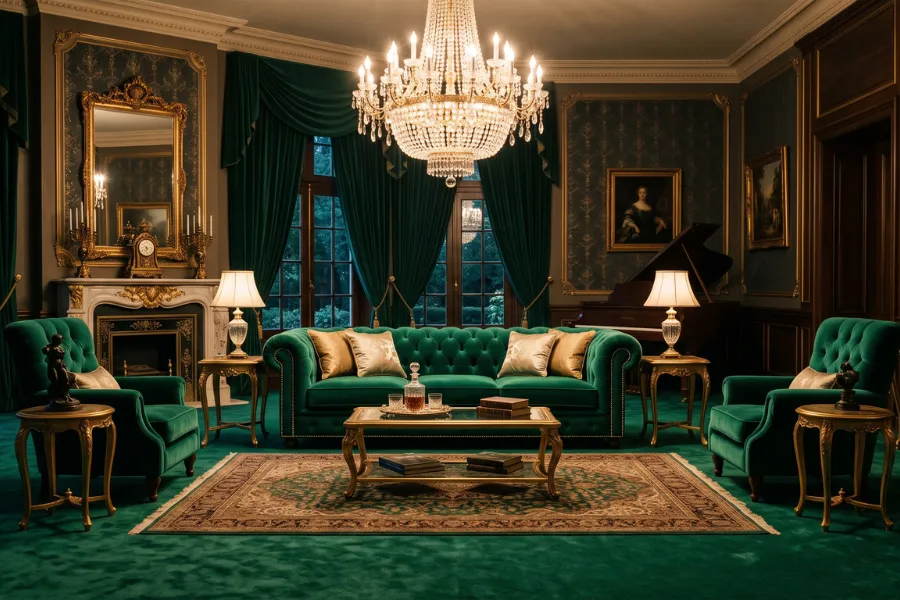 Velvet texture luxury carpet