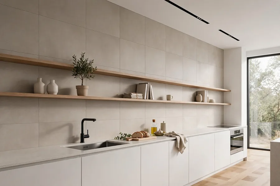 Full-height countertop-to-ceiling tile backsplash — modern kitchen backsplash ideas