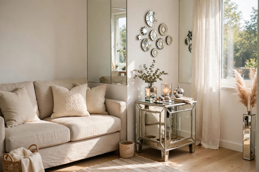 Mirrored Accent Pieces