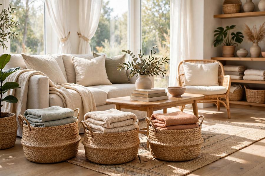 Woven Blanket Baskets