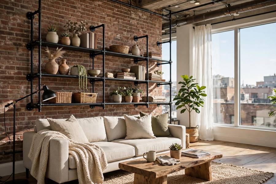 Industrial Pipe Shelving