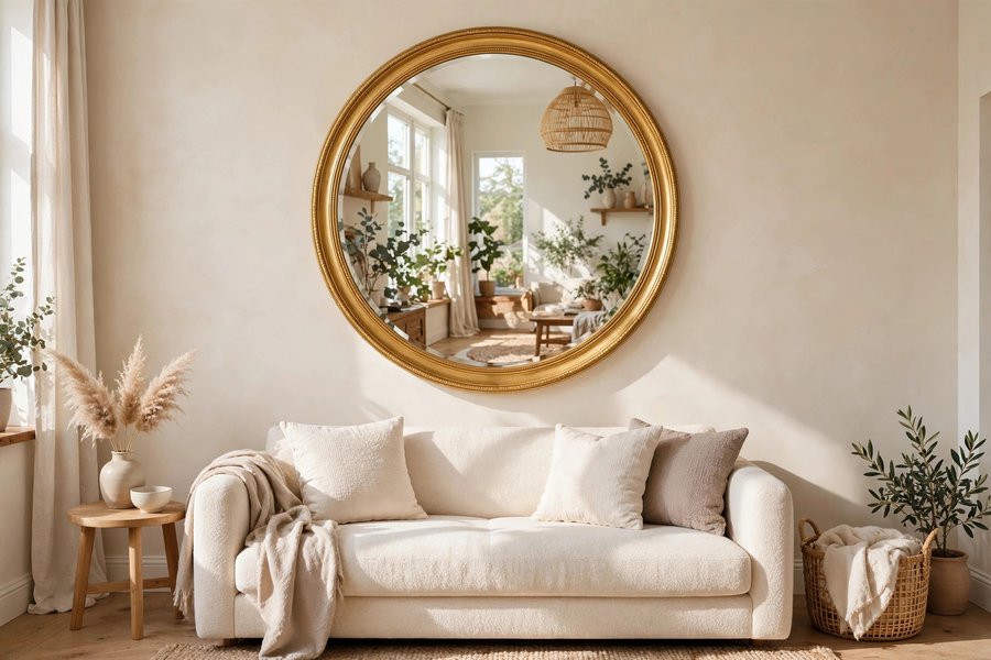 Gold-Framed Mirror