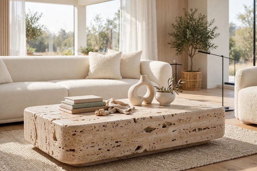 Travertine Coffee Table
